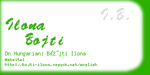 ilona bojti business card